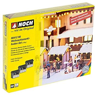 NOCH Set Chioschi Mercatino Natalizio, 3 Pezzi, Ho NOCH Set Chioschi Mercatino Natalizio, 3 Pezzi, Ho