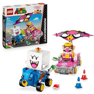 Lego Super Mario: Mario Kart – Wario e Re Boo Giocattolo Interattivo con 2 Macchine e 2 Figure da Gioco e da Esposizione Regalo da Gaming per Bambini e Bambine da 8 Anni in su Lego Super Mario: Mario Kart – Wario e Re Boo Giocattolo Interattivo con 2 Macchine e 2 Figure da Gioco e da Esposizione Regalo da Gaming per Bambini e Bambine da 8 Anni in su