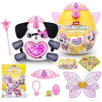 Rainbocorns Fairycorn Princess Series 6 Puppy Peluche da collezione Sorprese magiche principesse delle fate, peluche coccole, adesivi, (cucciolo) Rainbocorns Fairycorn Princess Series 6 Puppy Peluche da collezione Sorprese magiche principesse delle fate, peluche coccole, adesivi, (cucciolo)