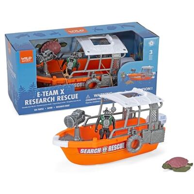 WILD REPUBLIC E-Team Research Rescue, Action Figure, Animale, Veicolo, Accessori, Regali per Bambini WILD REPUBLIC E-Team Research Rescue, Action Figure, Animale, Veicolo, Accessori, Regali per Bambini