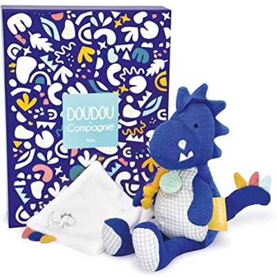 Doudou et Compagnie Les CALINOSAURE: Doudou Dinosauro Pantin Dino Blu 25 cm Compagno ideale per il bambino Idea regalo nascita Tutto morbido abbracci bambino Garanzia Doudou perso - Doudou et Compagnie Les CALINOSAURE: Doudou Dinosauro Pantin Dino Blu 25 cm Compagno ideale per il bambino Idea regalo nascita Tutto morbido abbracci bambino Garanzia Doudou perso -