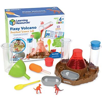 Learning Resources Set con Laboratorio Scientifico Prescolare Vulcano Effervescente, Esperimenti chimici per bambini con reazioni di effervescenza e schiuma, Giocattoli STEM per bambini, 13 pezzi, 4+ Learning Resources Set con Laboratorio Scientifico Prescolare Vulcano Effervescente, Esperimenti chimici per bambini con reazioni di effervescenza e schiuma, Giocattoli STEM per bambini, 13 pezzi, 4+