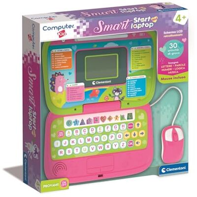 Clementoni Computer Kid Smart Start Laptop Pink, Gioco Educativo per Bambini 4+ Anni, 30 attività, Impara Lettere, Numeri e Musica, con Mouse, Tastiera, Batterie Incluse, Lingua Italiana, Clementoni Computer Kid Smart Start Laptop Pink, Gioco Educativo per Bambini 4+ Anni, 30 attività, Impara Lettere, Numeri e Musica, con Mouse, Tastiera, Batterie Incluse, Lingua Italiana,