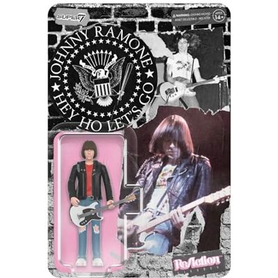 SUPER7 The Ramones Johnny Ramone Reazione Figura 9,5 cm SUPER7 The Ramones Johnny Ramone Reazione Figura 9,5 cm