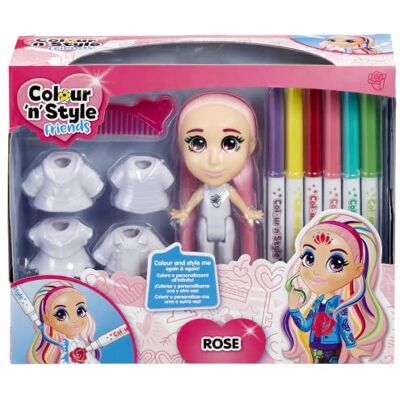 Goliath Colour 'N' Style Bambola da personalizzare rosa Crea look all'infinito, tempo libero creativo 1 pettine e 6 feltri colorati inclusi Per ragazze dai 3 anni Goliath Colour 'N' Style Bambola da personalizzare rosa Crea look all'infinito, tempo libero creativo 1 pettine e 6 feltri colorati inclusi Per ragazze dai 3 anni