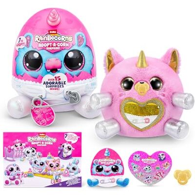 Rainbocorns Adopt-A-Corn Surprise di ZURU, giocattolo di peluche, peluche da collezionare, bambino, uova con sorpresa per bambine e bambini (23.5 cm) (Kitten) Rainbocorns Adopt-A-Corn Surprise di ZURU, giocattolo di peluche, peluche da collezionare, bambino, uova con sorpresa per bambine e bambini (23.5 cm) (Kitten)