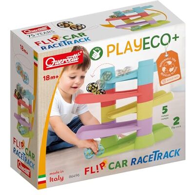 Quercetti Flip Car Race Track Eco, Pista Biglie Per Bambini, Gioco Educativo Eco-Friendly 18mesi+ con 5 Rampette e 2 Flip-Car per Sviluppare Coordinazione e Motricità Fine, Made in Italy Quercetti Flip Car Race Track Eco, Pista Biglie Per Bambini, Gioco Educativo Eco-Friendly 18mesi+ con 5 Rampette e 2 Flip-Car per Sviluppare Coordinazione e Motricità Fine, Made in Italy