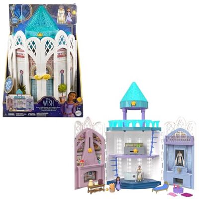 Mattel Disney Wish Castello di Rosas, playset con 5 aree di gioco, 2 mini bambole e 1 personaggio di Star, 20+ accessori e magiche sorprese incluse, giocattolo per bambini, 3+ anni, Mattel Disney Wish Castello di Rosas, playset con 5 aree di gioco, 2 mini bambole e 1 personaggio di Star, 20+ accessori e magiche sorprese incluse, giocattolo per bambini, 3+ anni,
