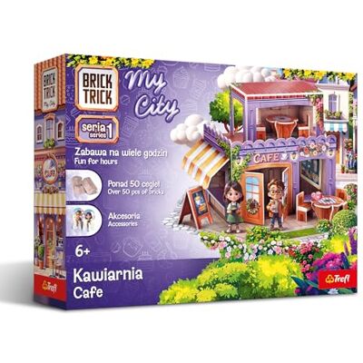 Brick Trick Trefl My City: Caffetteria/Cafe 50 mattoncini in vero mattone, riutilizzabili, set creativo per bambini dai 6 anni in su Brick Trick Trefl My City: Caffetteria/Cafe 50 mattoncini in vero mattone, riutilizzabili, set creativo per bambini dai 6 anni in su