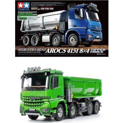 Tamiya 1:14 RC Arocs 4151 Tipper 8 x 4 Candy Green Kit da assemblare, camion RC, telecomando, camion, giocattoli da costruzione, modellismo, artigianato, preverniciato Tamiya 1:14 RC Arocs 4151 Tipper 8 x 4 Candy Green Kit da assemblare, camion RC, telecomando, camion, giocattoli da costruzione, modellismo, artigianato, preverniciato
