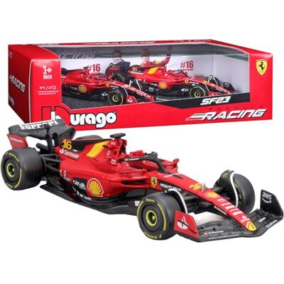 Burago B Gift Pack Ferrari SF-23 Confezione con 2 Modellini Auto in Scala 1:43, Replica Diecast con SF-23 Leclerc Standard e Livrea Monza, Licenza Ufficiale Ferrari, Età Consigliata 3+ Anni Burago B Gift Pack Ferrari SF-23 Confezione con 2 Modellini Auto in Scala 1:43, Replica Diecast con SF-23 Leclerc Standard e Livrea Monza, Licenza Ufficiale Ferrari, Età Consigliata 3+ Anni