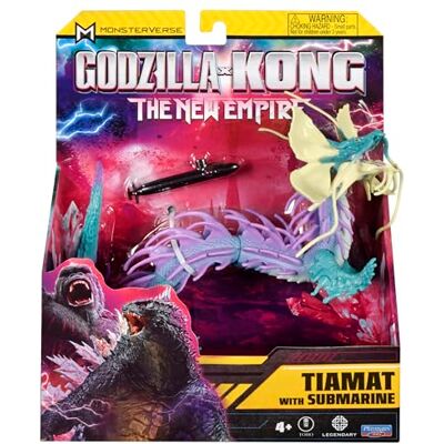 MonsterVerse Godzilla x Kong: The New Empire, 6-inch Tiamat Action Figure Toy, Iconic Collectable Movie Character, Includes 2.5-inch Submarine Accessory, Suitable for Ages 4 Years+ MonsterVerse Godzilla x Kong: The New Empire, 6-inch Tiamat Action Figure Toy, Iconic Collectable Movie Character, Includes 2.5-inch Submarine Accessory, Suitable for Ages 4 Years+