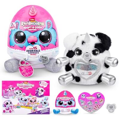 Rainbocorns Adopt-A-Corn Surprise di ZURU, giocattolo di peluche, peluche da collezionare, bambino, uova con sorpresa per bambine e bambini (23.5 cm) (Dalmatian) Rainbocorns Adopt-A-Corn Surprise di ZURU, giocattolo di peluche, peluche da collezionare, bambino, uova con sorpresa per bambine e bambini (23.5 cm) (Dalmatian)