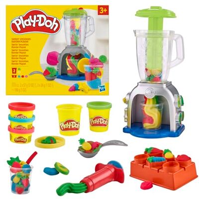 Play-Doh , Playset Swirlin' Smoothies, Frullatore Giocattolo per Arti e Mestieri con Pasta Modellabile, Set Artistici per Ragazzi, Ragazze, Bambini e Bambine dai 3 Anni in su Play-Doh , Playset Swirlin' Smoothies, Frullatore Giocattolo per Arti e Mestieri con Pasta Modellabile, Set Artistici per Ragazzi, Ragazze, Bambini e Bambine dai 3 Anni in su