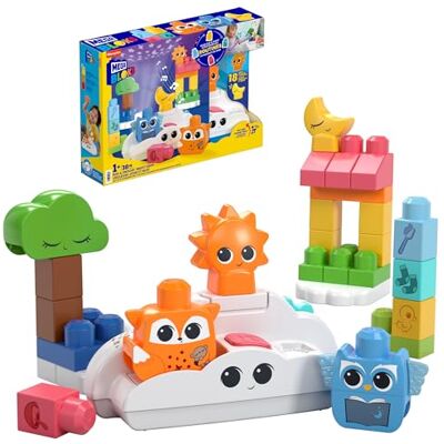 MEGA BLOKS Luce Notturna Rise & Snooze, set da costruire con 30 pezzi, canzoni, suoni ed effetti luminosi a colori con proiettore di luce inclusi, giocattolo per bambini, 1+ anni, MEGA BLOKS Luce Notturna Rise & Snooze, set da costruire con 30 pezzi, canzoni, suoni ed effetti luminosi a colori con proiettore di luce inclusi, giocattolo per bambini, 1+ anni,