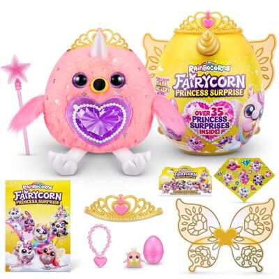 Rainbocorns Fairycorn Princess Series 6 Flamingo Peluche da collezione Sorprese magiche principesse delle fate, peluche coccole, adesivi, (fenicottero) Rainbocorns Fairycorn Princess Series 6 Flamingo Peluche da collezione Sorprese magiche principesse delle fate, peluche coccole, adesivi, (fenicottero)