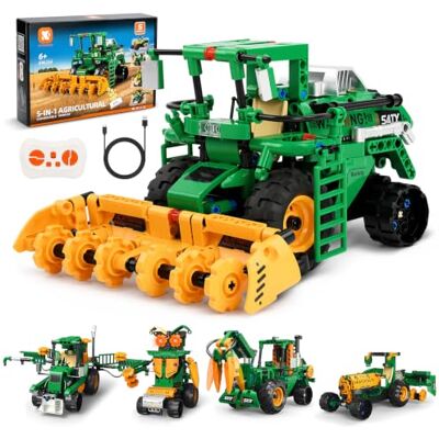 Focenat Technic Robot Telecomandati per Bambini, Set Robotico Programmabile 5 in 1 con App e Telecomando,Technic Robot Veicolo Agricolo per Bambini Idee Regalo per Ragazzi e Ragazze Dagli 6-12 Anni Focenat Technic Robot Telecomandati per Bambini, Set Robotico Programmabile 5 in 1 con App e Telecomando,Technic Robot Veicolo Agricolo per Bambini Idee Regalo per Ragazzi e Ragazze Dagli 6-12 Anni
