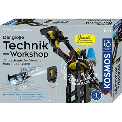 Kosmos The Large Technology Workshop, 22 modelli meccanici costruzione, test, gioco, tra cui sottomarino, ammortizzatore, braccio robot, scatola sperimentale per bambini, da 10 a 14 anni, menta Kosmos The Large Technology Workshop, 22 modelli meccanici costruzione, test, gioco, tra cui sottomarino, ammortizzatore, braccio robot, scatola sperimentale per bambini, da 10 a 14 anni, menta