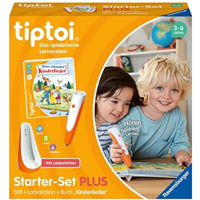 Ravensburger tiptoi starter set PLUS : penna e libro Le mie canzoni più belle per bambini, più stazione di ricarica Ravensburger tiptoi starter set PLUS : penna e libro Le mie canzoni più belle per bambini, più stazione di ricarica