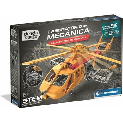 Clementoni Scienza e Gioco, Laboratorio di Meccanica: Elicottero da Salvataggio, Kit da Costruzione STEM, più di 220 Componenti, età 8+, Made in Italy, Clementoni Scienza e Gioco, Laboratorio di Meccanica: Elicottero da Salvataggio, Kit da Costruzione STEM, più di 220 Componenti, età 8+, Made in Italy,