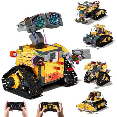 GuKKK Robot Telecomandati per Bambini,673 pezzi 5-in-1 Kit di Costruzione di Robot Programmabile con App e Telecomando, STEM RC Giocattoli da Costruzione per Ragazzi e Ragazze Dagli 6 ai 12 anni GuKKK Robot Telecomandati per Bambini,673 pezzi 5-in-1 Kit di Costruzione di Robot Programmabile con App e Telecomando, STEM RC Giocattoli da Costruzione per Ragazzi e Ragazze Dagli 6 ai 12 anni
