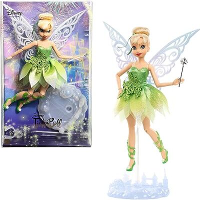 Mattel Disney Peter Pan Campanellino, bambola da collezione Disney 100 anni di magia, con luminoso abito verde e ali scintillanti, look ispirato al film, giocattolo per bambini, 6+ anni, Mattel Disney Peter Pan Campanellino, bambola da collezione Disney 100 anni di magia, con luminoso abito verde e ali scintillanti, look ispirato al film, giocattolo per bambini, 6+ anni,