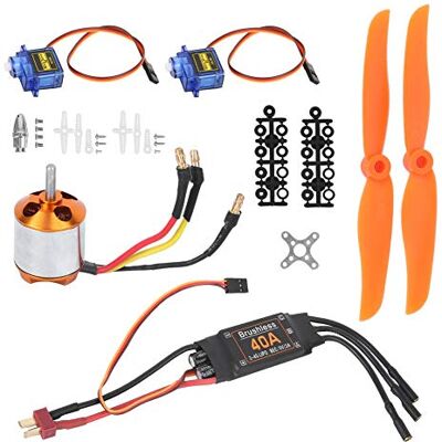 Drfeify Kit elicottero RC, motore brushless ESC 2300KV da 40A servo ed 9G per elicottero aereo RC(2300KV Motore+40A ESC+9G Servo+) Drfeify Kit elicottero RC, motore brushless ESC 2300KV da 40A servo ed 9G per elicottero aereo RC(2300KV Motore+40A ESC+9G Servo+)