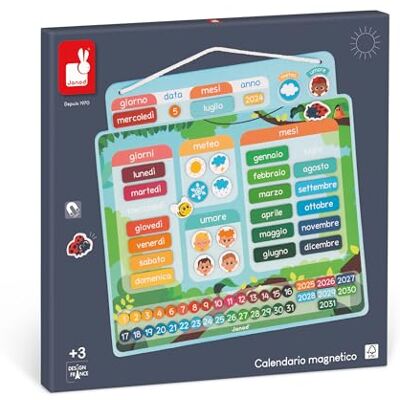 Janod Calendario Magnetico Versione Italiana 71 Calamite Gioco Educativo Comprendere la Nozione di Tempo e Acquisire Autonomia Giocattolo in Cartone FSC dai 3 Anni Janod Calendario Magnetico Versione Italiana 71 Calamite Gioco Educativo Comprendere la Nozione di Tempo e Acquisire Autonomia Giocattolo in Cartone FSC dai 3 Anni