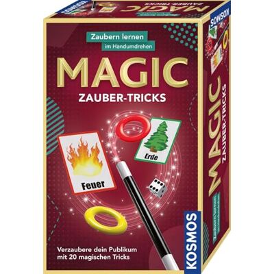 Kosmos Magic Zauber-Tricks, Zaubern lernen im Handumdrehen, Mit Zauberstab und Utensilien für 20 magische Tricks, Kompaktes Format, Mitbringspiel, Experimentierset Kosmos Magic Zauber-Tricks, Zaubern lernen im Handumdrehen, Mit Zauberstab und Utensilien für 20 magische Tricks, Kompaktes Format, Mitbringspiel, Experimentierset