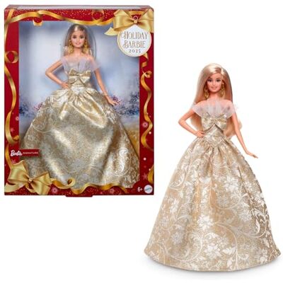 Barbie Signature Magia delle Feste 2025, bambola da collezione con capelli biondi e abito argento e oro, confezione da esporre, regalo per le feste, giocattolo per bambini, 6+ anni, Barbie Signature Magia delle Feste 2025, bambola da collezione con capelli biondi e abito argento e oro, confezione da esporre, regalo per le feste, giocattolo per bambini, 6+ anni,