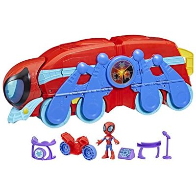 SPIDEY AND HIS AMAZING FRIENDS Hasbro Marvel, Spidey e i Suoi Fantastici Amici, Quartier Generale Mobile, playset 2-in-1 per età prescolare con 2 modalità, luci e suoni, per bambini dai 3 anni in su SPIDEY AND HIS AMAZING FRIENDS Hasbro Marvel, Spidey e i Suoi Fantastici Amici, Quartier Generale Mobile, playset 2-in-1 per età prescolare con 2 modalità, luci e suoni, per bambini dai 3 anni in su