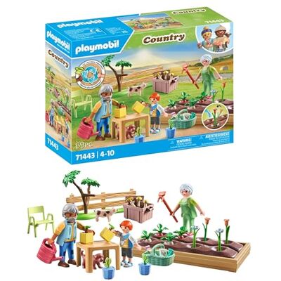 Playmobil Country L'orto dei Nonni, con l'aiuola, l'annaffiatoio e Gli Attrezzi da Giardino, Giochi di Ruolo Divertenti, Giocattolo sostenibile per Bambini dai 4 Anni in su Playmobil Country L'orto dei Nonni, con l'aiuola, l'annaffiatoio e Gli Attrezzi da Giardino, Giochi di Ruolo Divertenti, Giocattolo sostenibile per Bambini dai 4 Anni in su