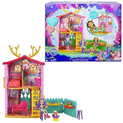 Enchantimals - Playset Casetta dei Cerbiatti da 53cm con Bambola Danessa il Cerbiatto e Animale, 4 Aree di Gioco e Tanti Accessori, Giocattolo per Bambini 4+Anni, Enchantimals - Playset Casetta dei Cerbiatti da 53cm con Bambola Danessa il Cerbiatto e Animale, 4 Aree di Gioco e Tanti Accessori, Giocattolo per Bambini 4+Anni,