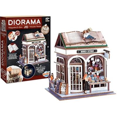 Buki Diorama libreria Modello di Libreria Miniatura in Legno con LED – Diorama Fai Da Te 148 Pezzi – Kit di Costruzione per Decorazione della Camera – Da 10 Anni – 14,5 x 16 x 18 cm Francia Buki Diorama libreria Modello di Libreria Miniatura in Legno con LED – Diorama Fai Da Te 148 Pezzi – Kit di Costruzione per Decorazione della Camera – Da 10 Anni – 14,5 x 16 x 18 cm Francia