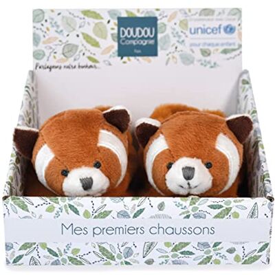 Doudou et Compagnie Pantofole Panda Roux UNICEF Scatola Aperta Sonaglio incorporato Idea regalo per la nascita di ragazza e ragazzo Da 0 a 6 mesi Doudou et Compagnie Pantofole Panda Roux UNICEF Scatola Aperta Sonaglio incorporato Idea regalo per la nascita di ragazza e ragazzo Da 0 a 6 mesi