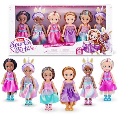 Sparkle Princess, bambole alla moda da collezione, bambole da vestire da principessa (confezione da 6) Sparkle Princess, bambole alla moda da collezione, bambole da vestire da principessa (confezione da 6)