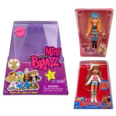 MGA's Miniverse Mini Bratz Serie 4. 4 Personaggi da Collezione. 2 Mini Bratz in Ogni Confezione. La Confezione si Trasforma in un Espositore. Y2K Nostalgia per Bambini e Collezionisti. Età 6+ MGA's Miniverse Mini Bratz Serie 4. 4 Personaggi da Collezione. 2 Mini Bratz in Ogni Confezione. La Confezione si Trasforma in un Espositore. Y2K Nostalgia per Bambini e Collezionisti. Età 6+