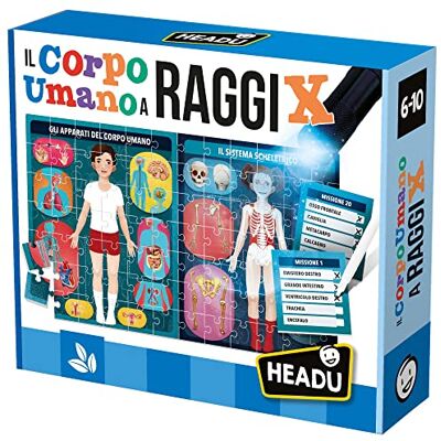 Headu Il Corpo Umano A Raggi X Scheletro Apparati Funzioni E Organi Vitali Gioco Educativo Per Bambini 6-10 Anni Made In Italy Headu Il Corpo Umano A Raggi X Scheletro Apparati Funzioni E Organi Vitali Gioco Educativo Per Bambini 6-10 Anni Made In Italy