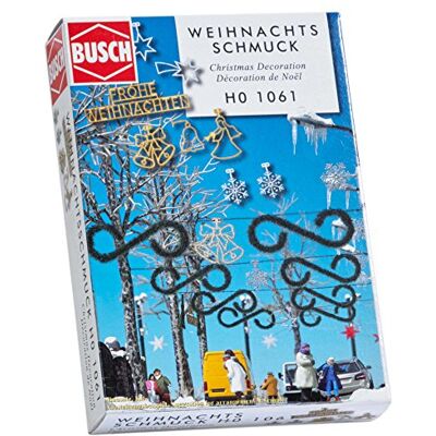 Busch Christmas Street Decor Scenery Ho Scale Model Busch Christmas Street Decor Scenery Ho Scale Model