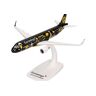 Herpa modello di aereo Eurowings Airbus A320 "BVB Fanairbus" D-AEWM in scala 1:200 Snap-Fit, pezzo da collezione, miniatura deco, statuetta con supporto in plastica