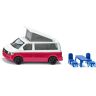 Siku , VW T6 California Camper, 1:50, Metal/Plastic, Red/White, Chairs, Stool And Folding Roof