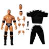 Mattel WWE Personaggio The Rock Ultimate Edition Legends, action figure da collezione con accessori, teste e mani intercambiabili inclusi, giocattolo per bambini, 8+ anni,