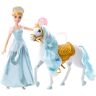 Mattel Disney Princess Cenerentola con Cavallo, set con bambola e il suo cavallo, sella rimovibile e tanti accessori per lo styling inclusi, giocattolo per bambini, 3+ anni,