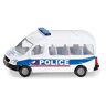 Siku , Polizia bus Francia, giocattolo auto, metallo/plastica, blu/bianco, gancio di traino