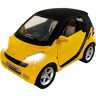 ARCADORA 1:32 per Smart Fortwo Diecast Model Car Pullback Vehicle Toys Collezione Giocattoli, Regalo per Bambini, con Suono e Luce(Giallo)