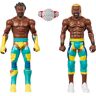 Mattel ​WWE Championship Showdown The New Day Kofi Kingston e Xavier Woods, set da 2 action figures alti 15+ cm e articolati con tecnologia TrueFX, giocattolo per bambini, 6+ anni,