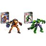 Lego 76243 Marvel Armatura Mech Rocket Raccoon, Set Action Figure del Supereroe Guardiani della Galassia, Personaggio Avengers, Idea Regalo per Bambini & 76241 Marvel Armatura Mech Hulk