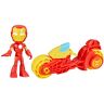 Hasbro , Spidey e i suoi fantastici amici, playset di Iron Man e motocicletta giocattolo