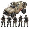 LEBOO JoyToy Action figure 1:18 dell'esercito americano Delta Assault Squad Set di 5 figure, 1 ciclone assauit auto blindata militare Hardcore Coldplay mobile modellino da collezione