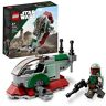 Lego Star Wars Astronave di Boba Fett Microfighter Giocattolo, Modellino da Costruire set Mandaloriano per Bambini con 2 Shooter e Ali Regolabili